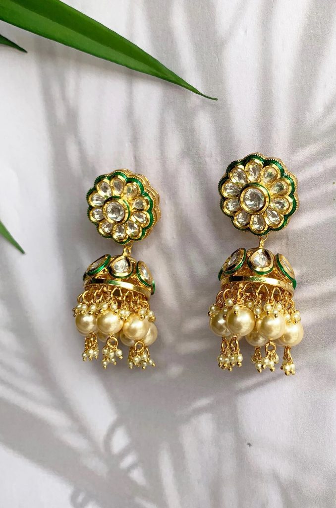 Artificial Kundan Jadau Jhumkas To Buy Online For Brides Bridesmaids