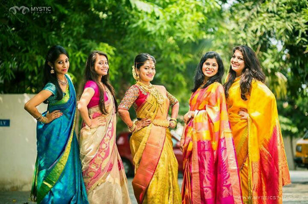 Kanjeevaram saree for bridesmaid