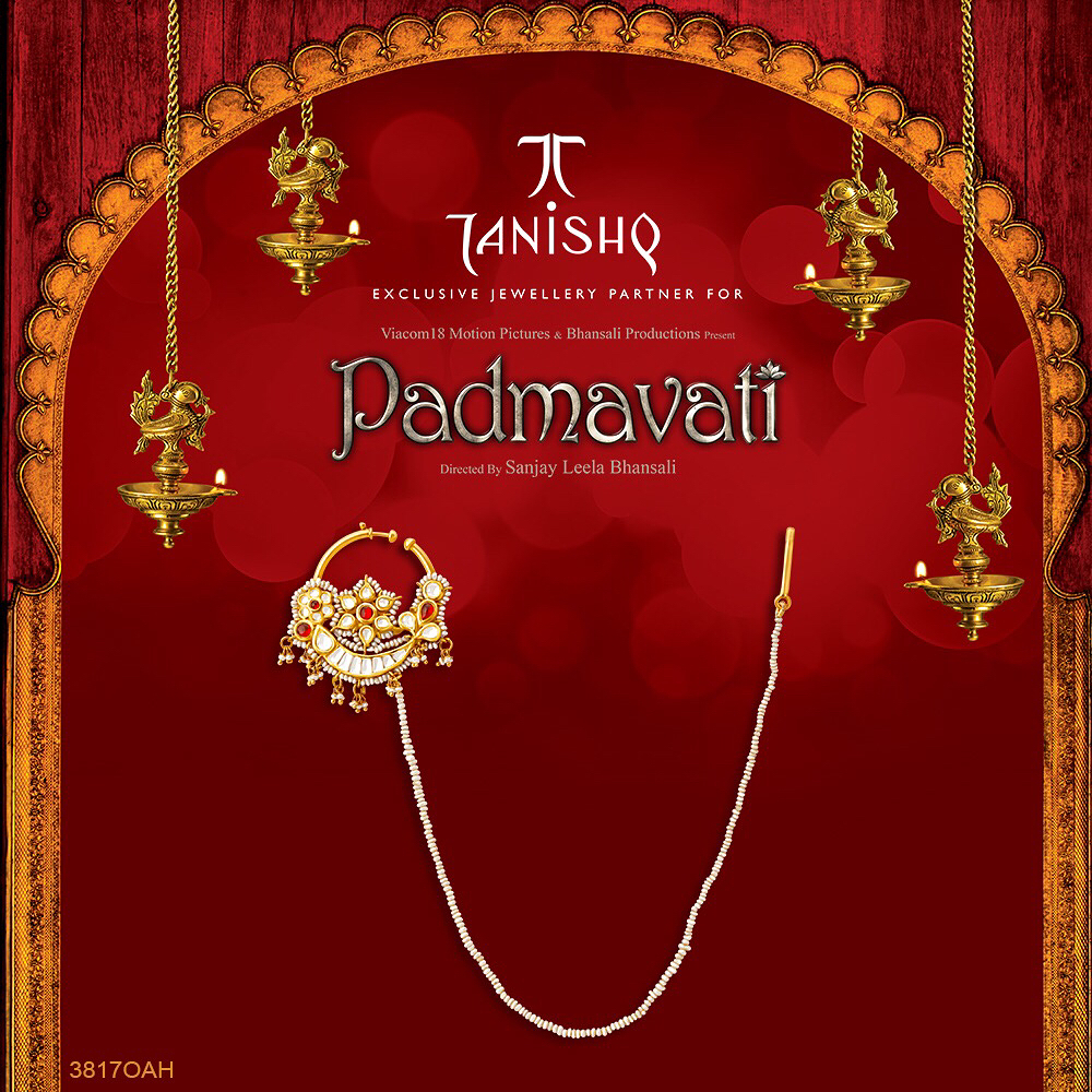 Tanishq, Padmavati Jewellery, Bridal Jewellery, Bridal Nath, Nath Design, Deepika Padukone