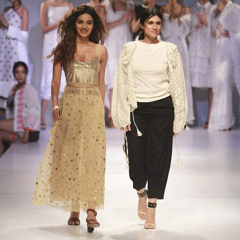 Nidhhi Agerwal, Rina Dhaka, AIFW SS'18, Amazon India Fashion Week
