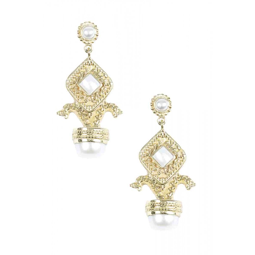 earrings, pearl earrings