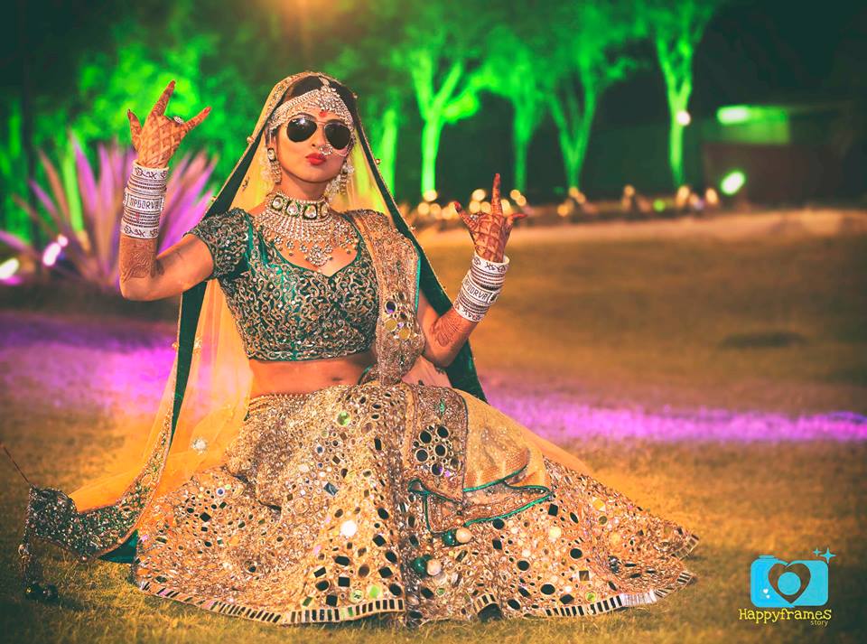 Bridal Lehenga, Indian Brides, Green Lehenga, Green Bridal Lehenga