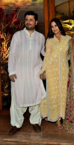 celebrity wedding, abu jani Sandeep khosla, saudamini mattu reception, sonali bendre, goldie behl