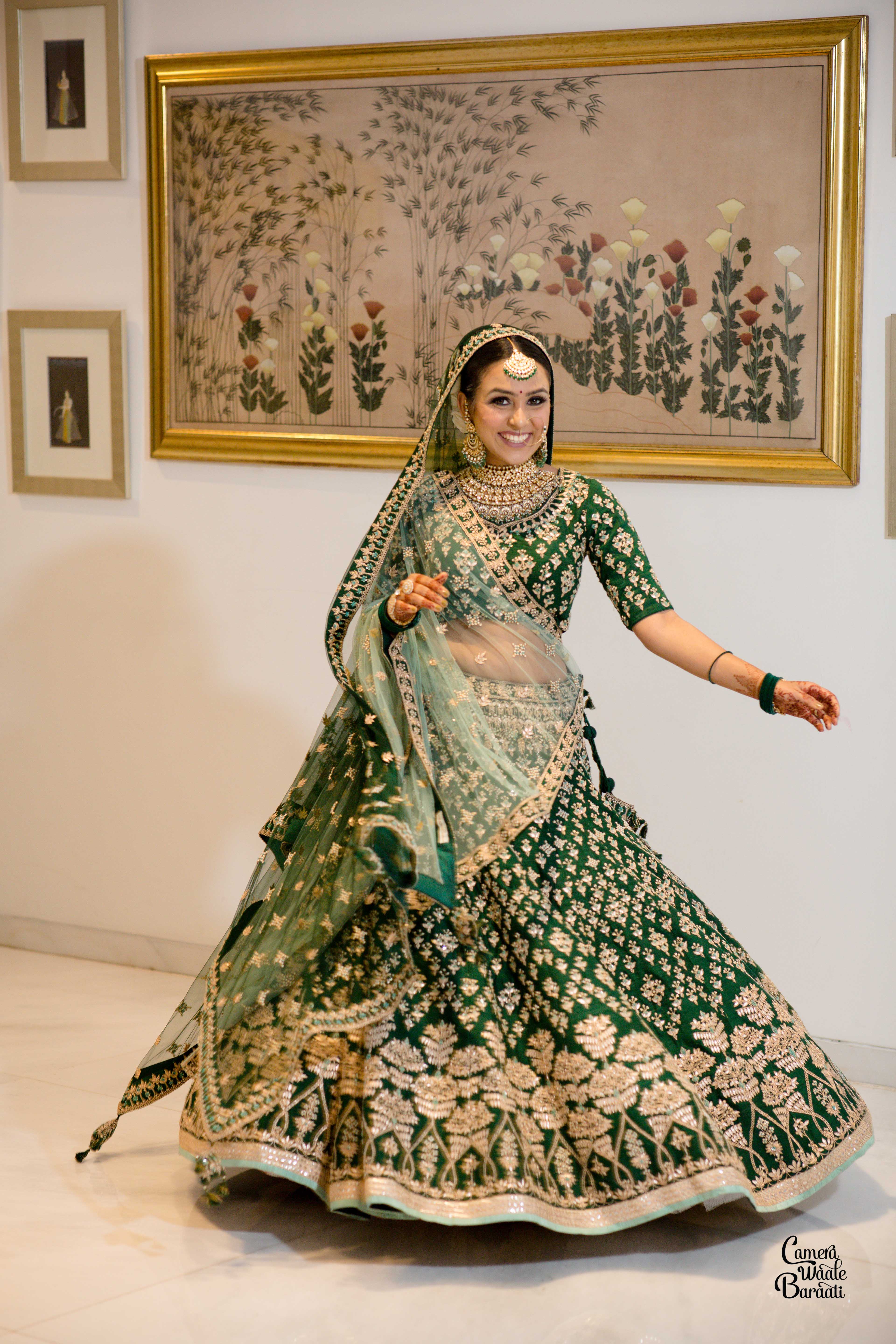 Designer Wedding Lehenga Choli In Velvet - Gajiwala