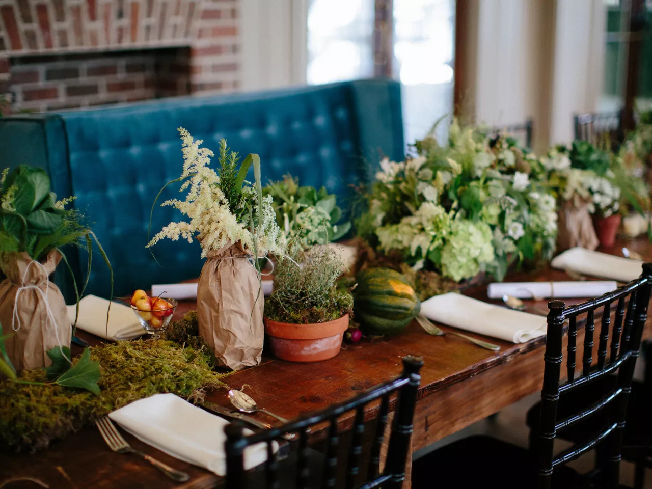 succulents, flower pots, potted flowers, eco-friendly wedding