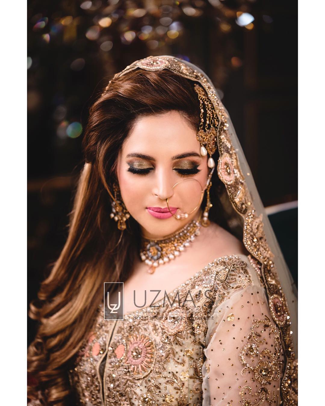 bridal hairstyle, pakistani bridal hairstyle