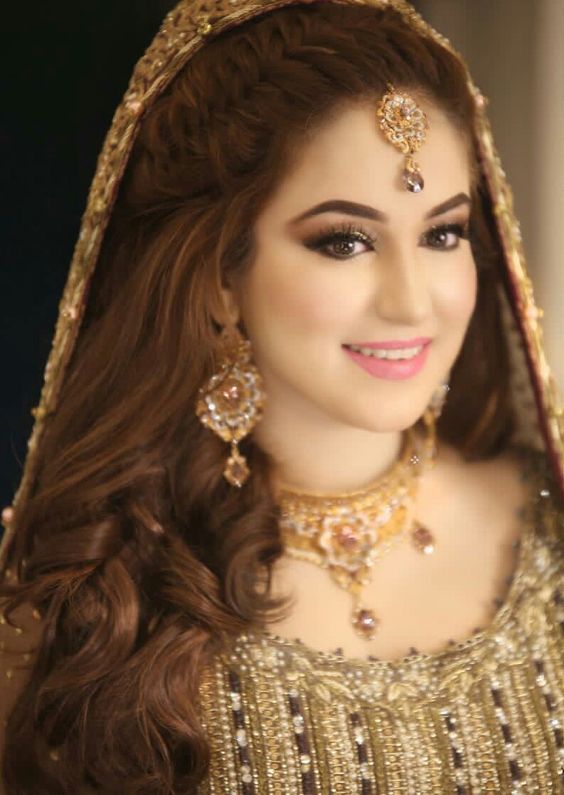 bridal hairstyle, pakistani bridal hairstyle