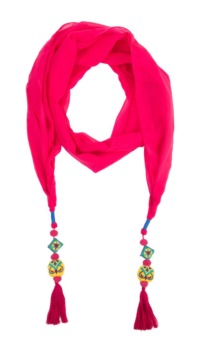 mehendi favors, unique mehendi favors, pink scarf, scarf with tassels