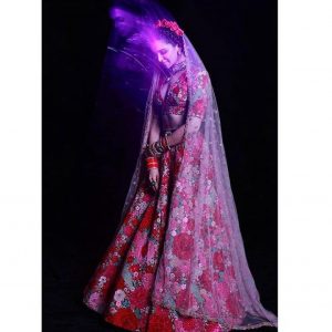 sabyasachi colourful floral lehenga