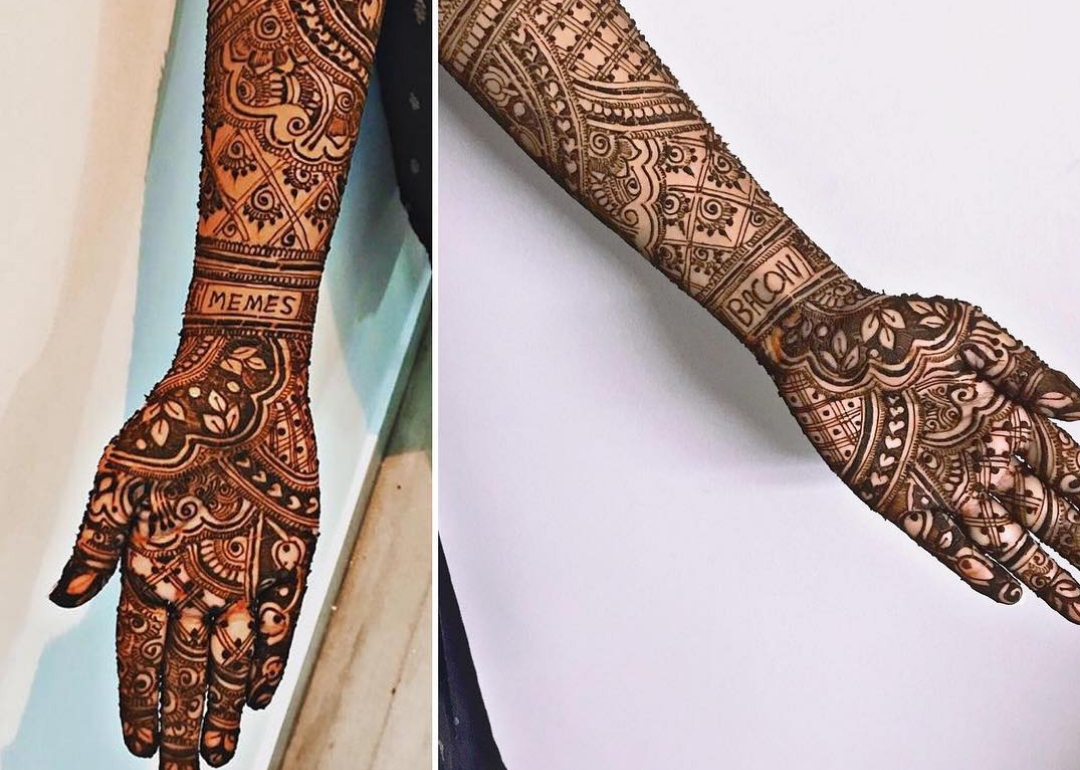 Spotted This Latest Mehendi Design Where The Bride Got “Memes” And ...