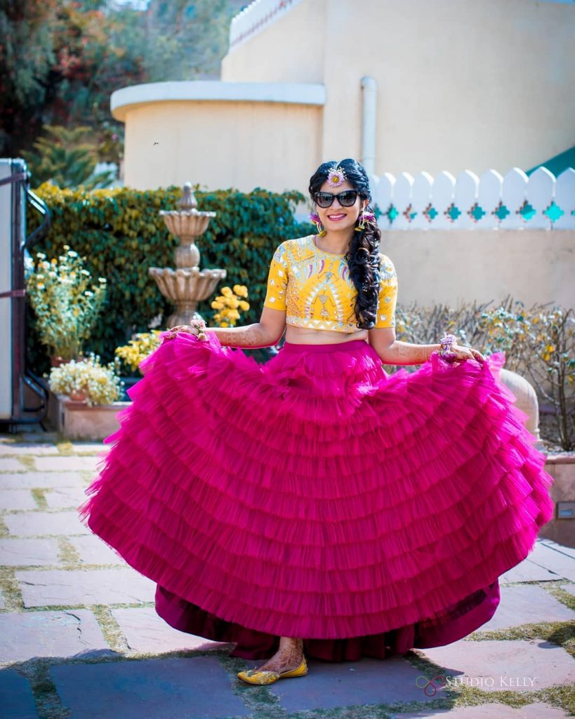 Off-Beat Indo-Western Mehendi Outfits Spotted On Real Brides!