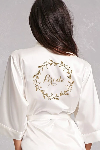 satin bridal robe