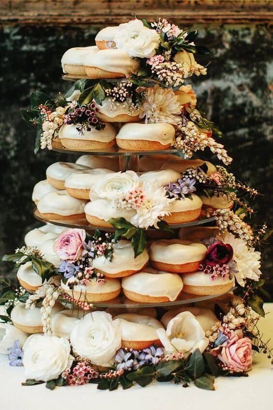 wedding cake alternatives,donuts cake