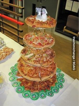 wedding cake alternatives,pizza