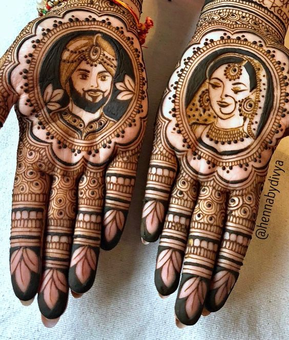 Raja Rani Bridal Mehendi Design I Face Henna l Mehendi By Pushya - YouTube