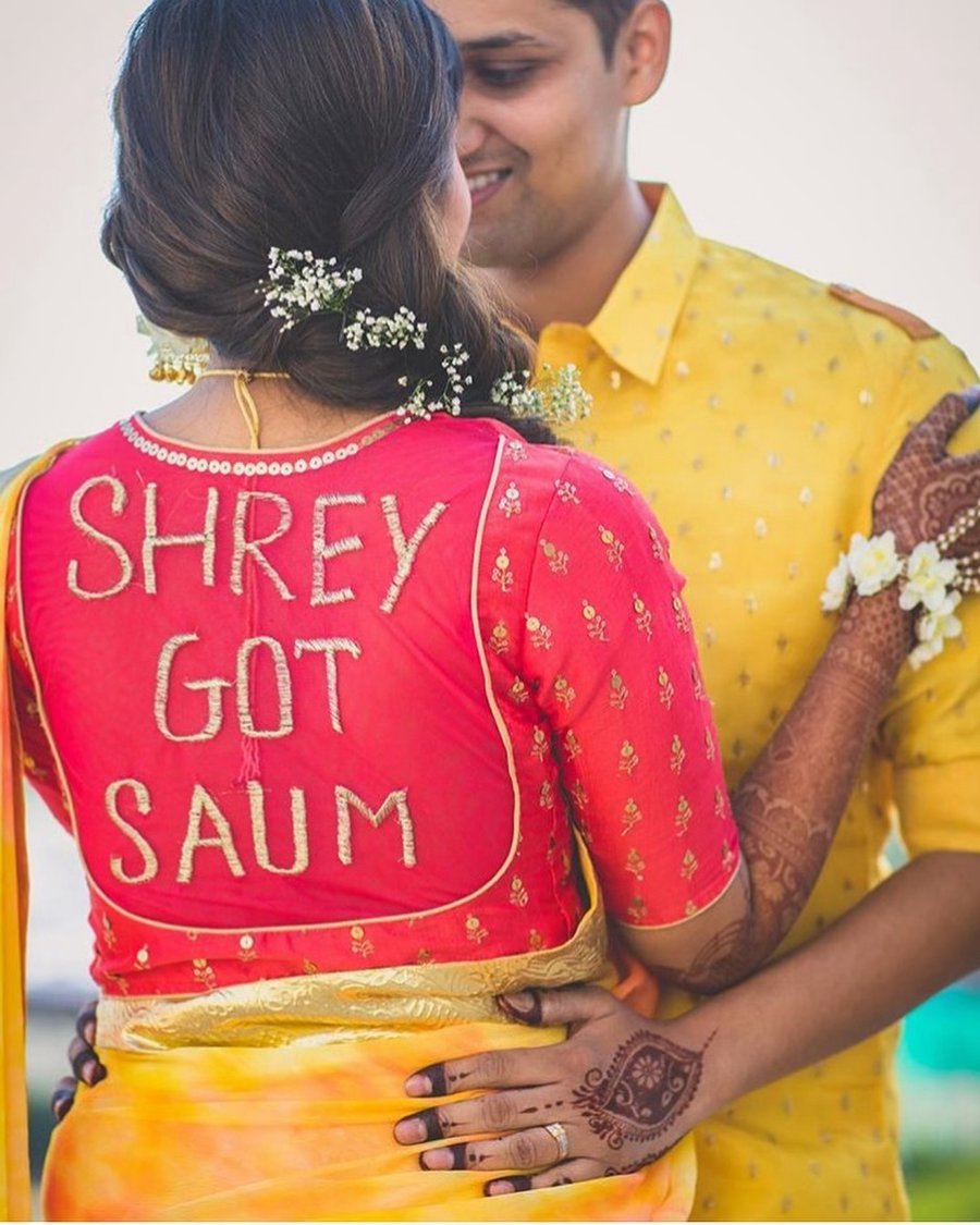 personalized bridal blouse