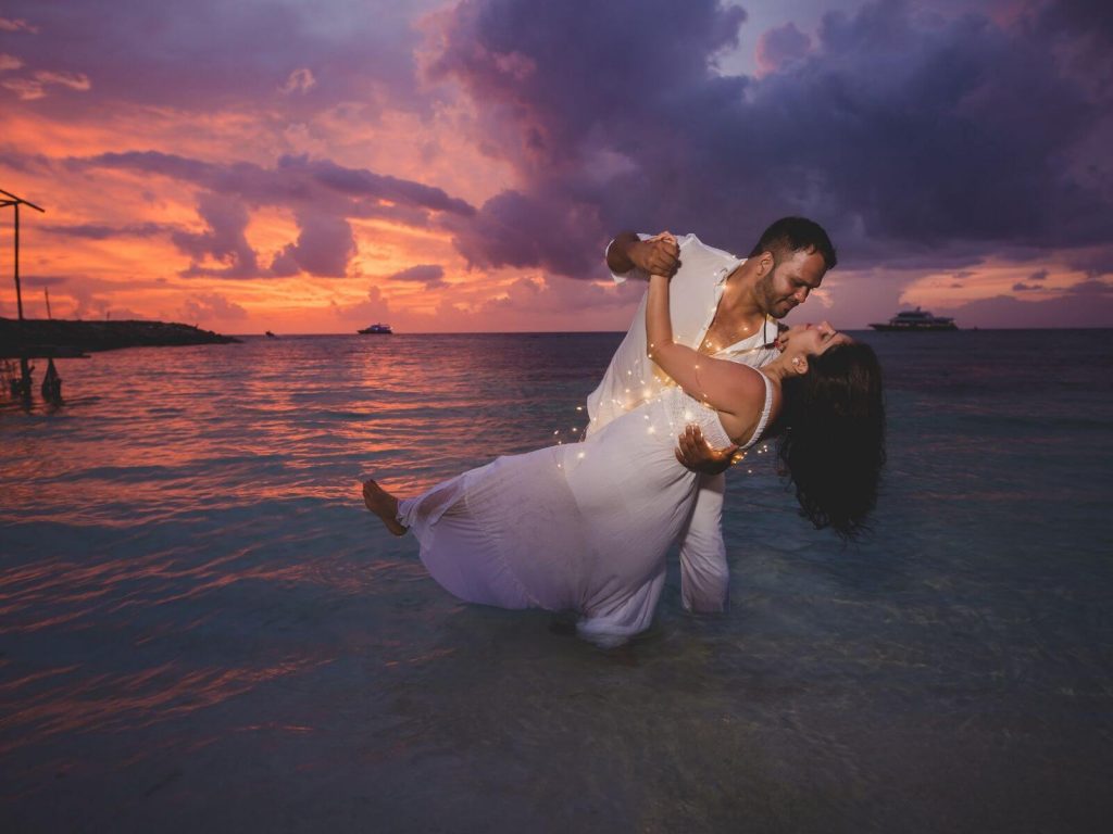 pre wedding shoot in Maldives