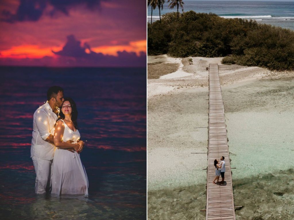 pre wedding shoot in Maldives