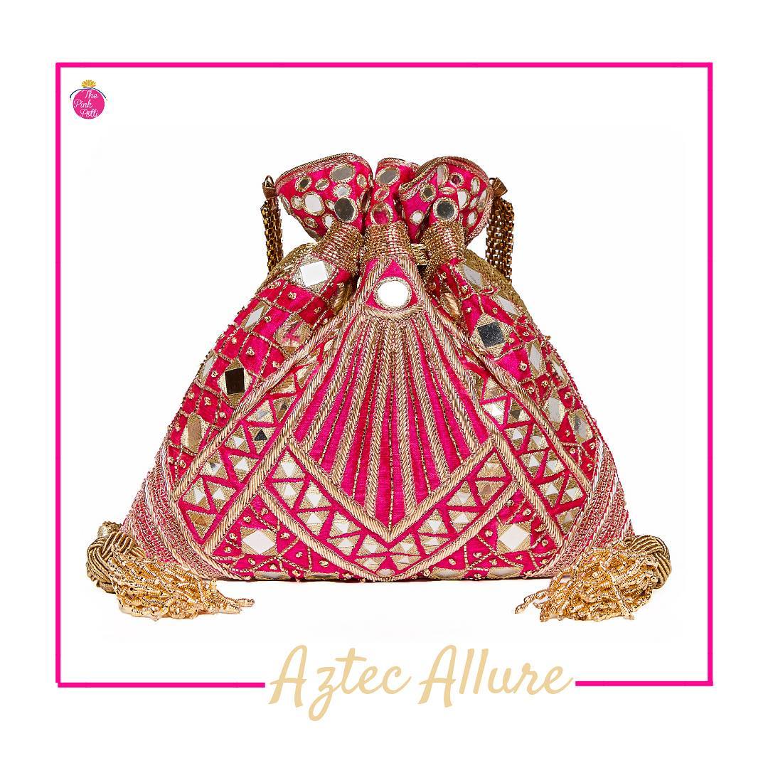 hot pink potli bag