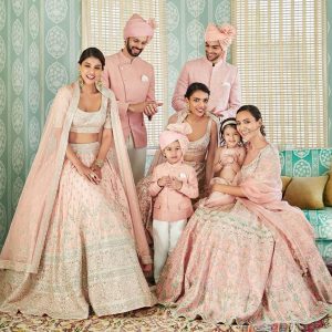 Matching wedding outfits, Anita Dongre