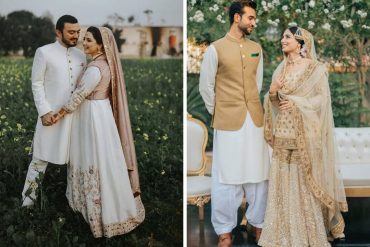 color coordinated pakistani couples