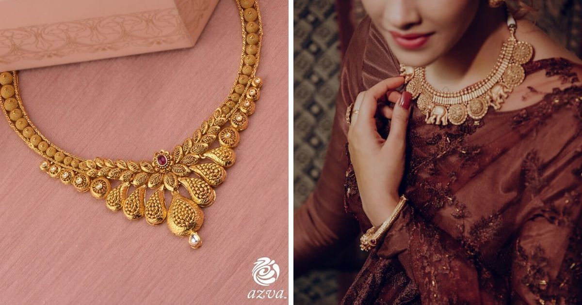 Stunning Bridal Gold Necklace Designs For The Swoon-Worthy Brides Of ...