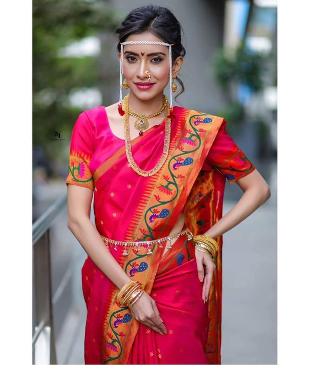 Teal Banarasi Silk Traditional Designer Saree buy online -