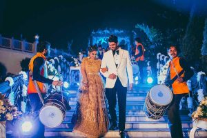 couple entry with dhol