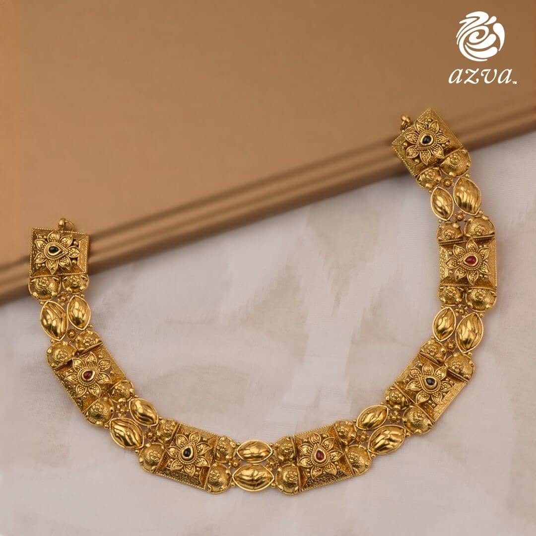 bridal gold collar necklace