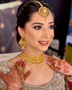 bridal gold necklace design