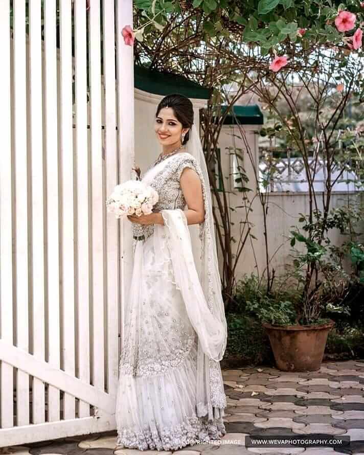 Christian Wedding Saree | Christian wedding sarees, Indian wedding dress,  Bridesmaid saree