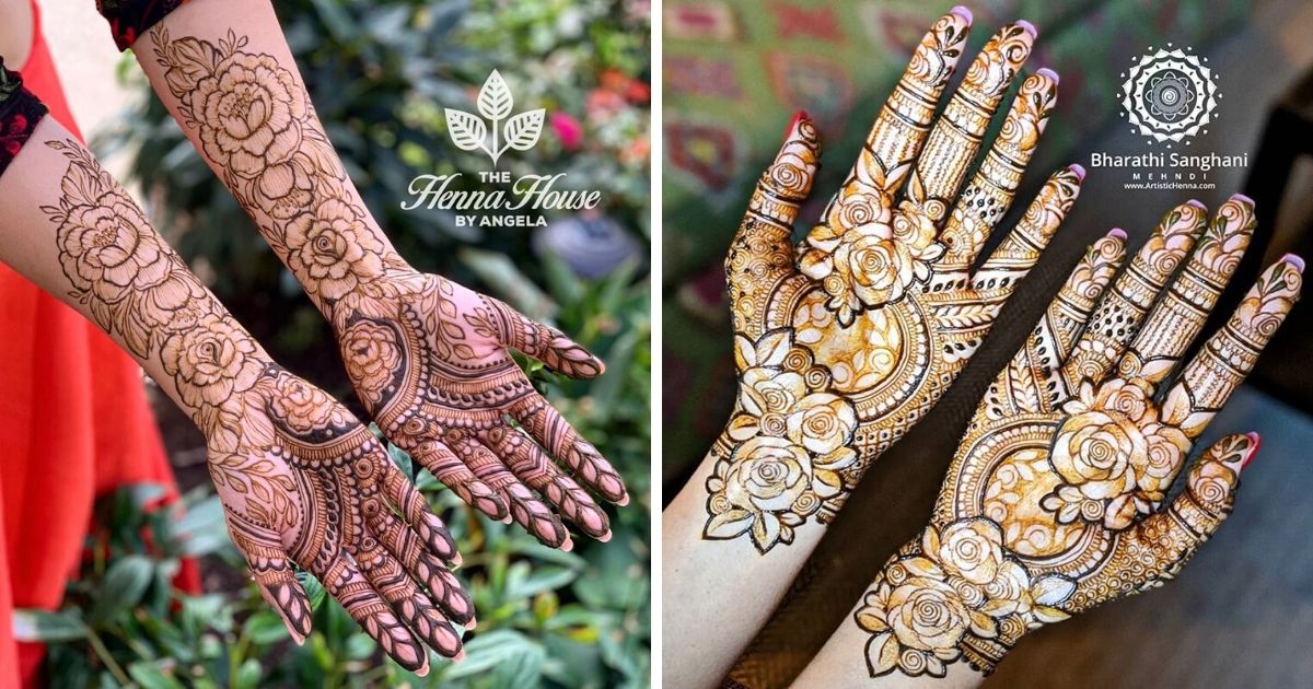 Back Hand Floral Mehndi Design - Crayon-thunohoangphong.vn