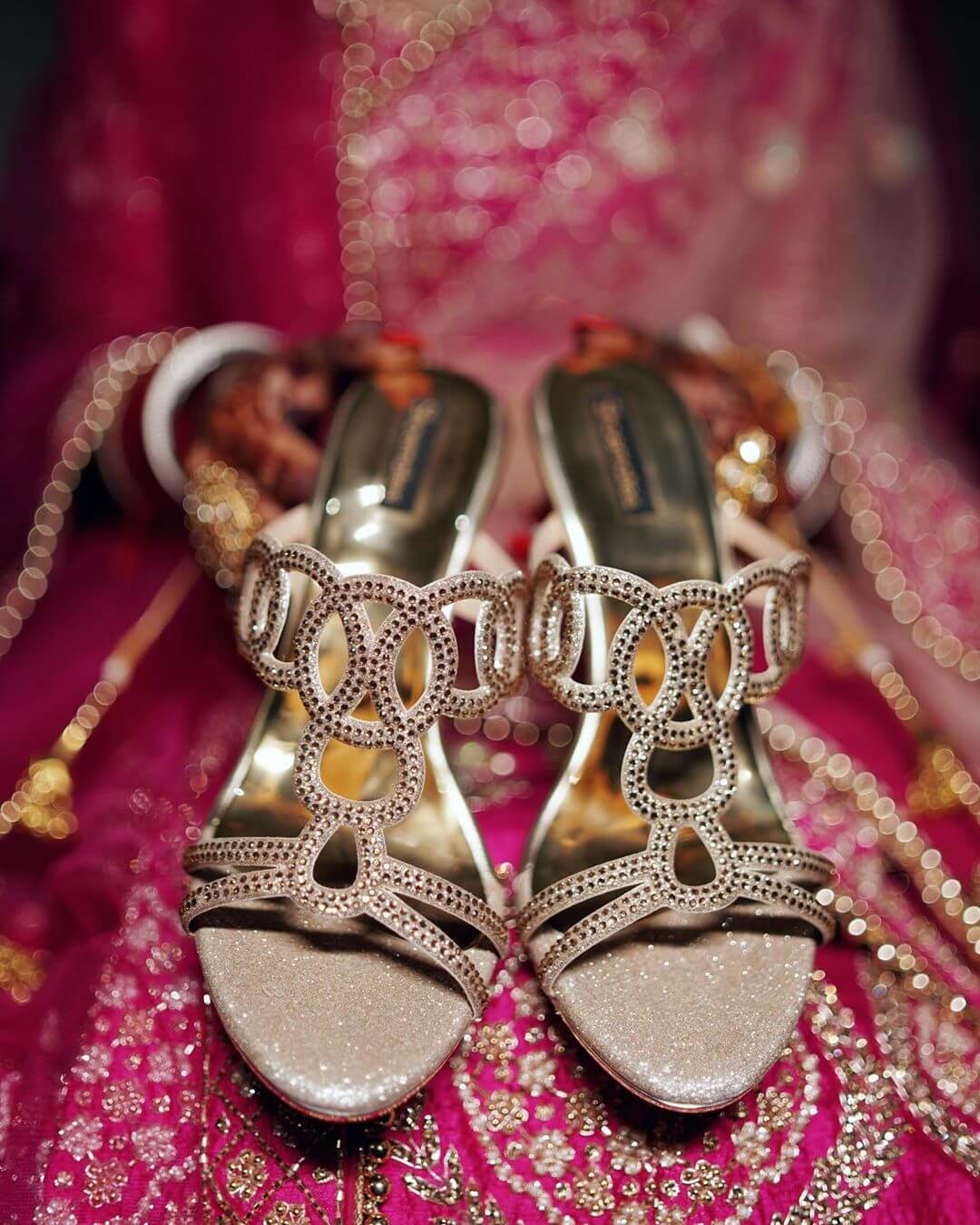 NR BY NIDHI RATHI Heels : Buy NR BY NIDHI RATHI Gold Embellished Round Toe  Casual Block Sandals Online | Nykaa Fashion