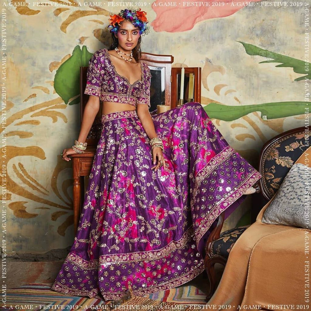 purple bridal outfit ideas
