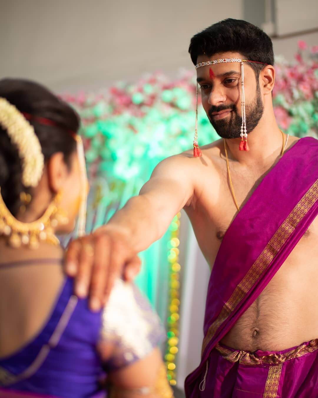 South Indian groom sehra