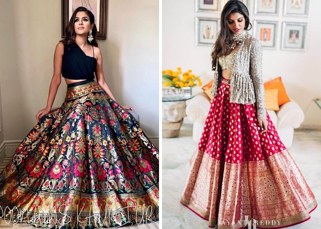 Gorgeous Banarasi Lehengas We Are Totally Crushing On!  Lehenga designs, Banarasi  lehenga, Indian wedding outfits