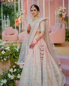 pastel pink lehenga