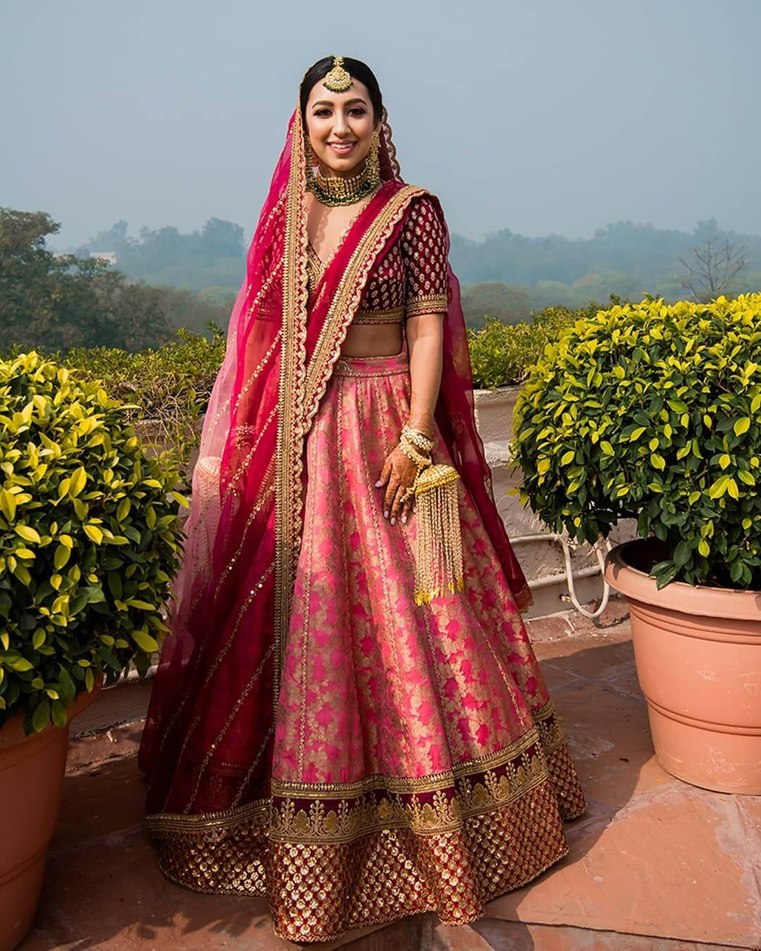 10 Of The Most Unique Fuchsia Lehengas We Spotted On Real Brides | Bridal  lehenga, Pink bridal lehenga, Indian bridal lehenga
