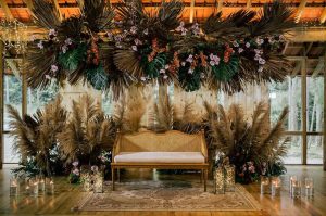 Bohemian wedding stage decoration