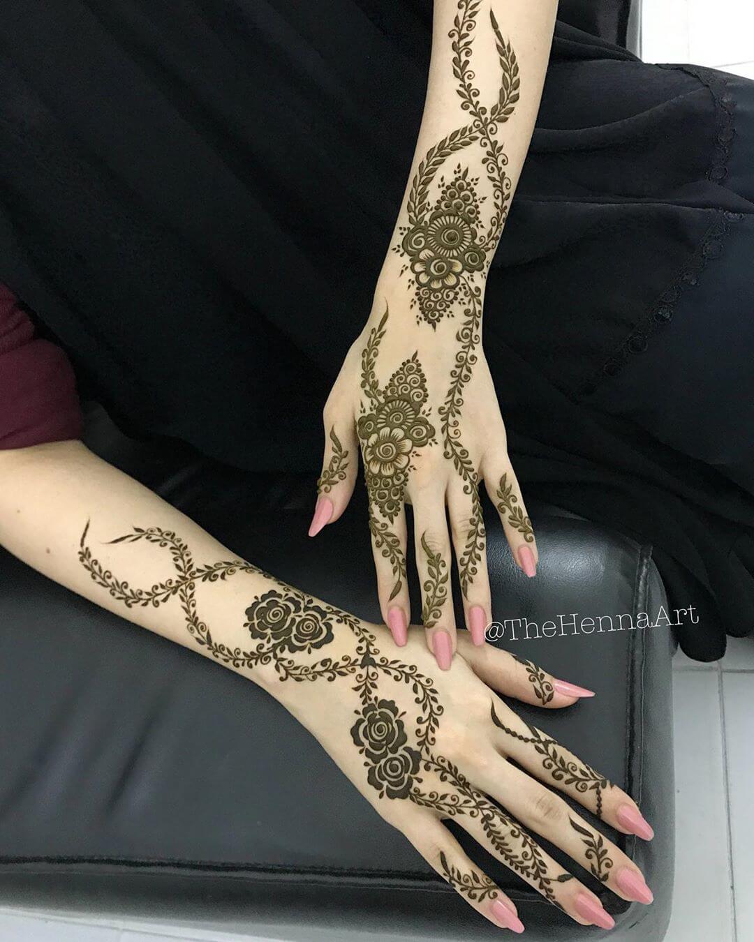 VERY BEAUTIFUL LATEST FLORAL ARABIC HENNA MEHNDI DESIGN FOR FRONT HAND -  YouTube | Mehndi designs, Henna (mehndi) design, Henna tattoo kit