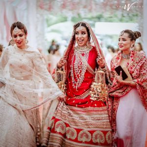 deepika padukone red lehenga