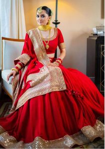 sabyasachi red lehenga