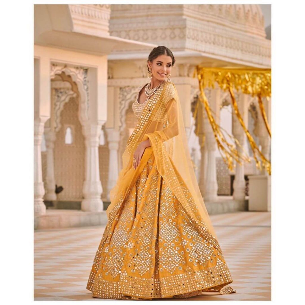 yellow bridal outfits