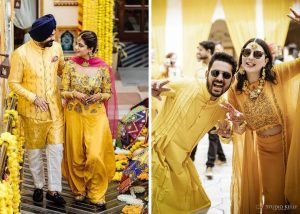 yellow haldi outfits