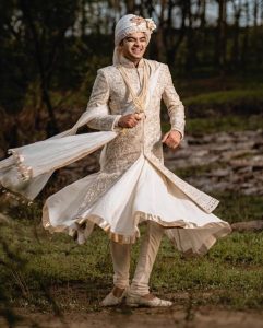 anarkali sherwani for groom