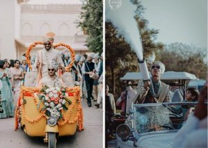 groom wedding entry