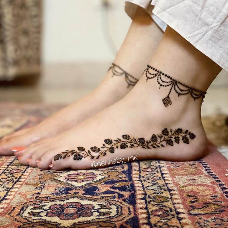 bridal feet henna ideas