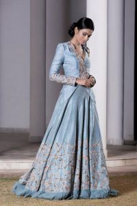 Blue Lehenga & Jacket Set