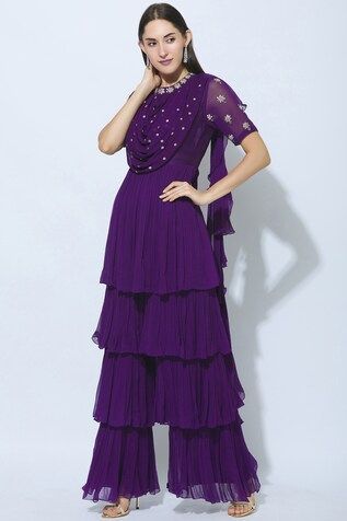 purple ethnic jumpsuit