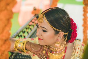 Assamese bridal look